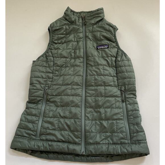 Patagonia Jackets & Blazers - Patagonia Nano Puffer Vest Womens Green Full Zip Quilted Outerwear Size XS